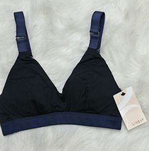 Madewell lively bra wireless adjustable blue black